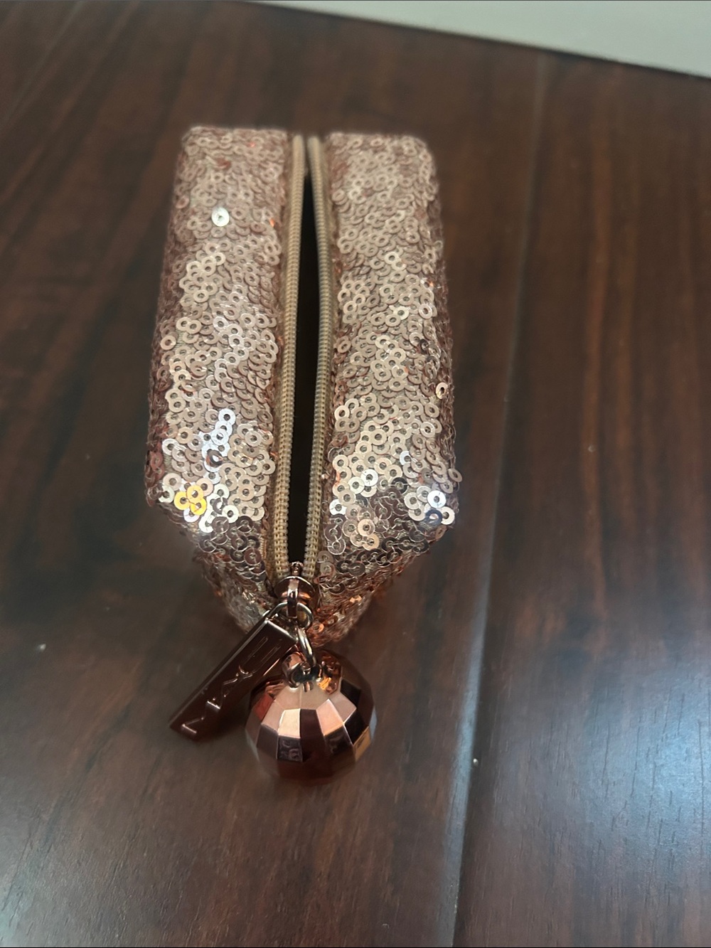 MAC Cosmetics Rose Gold Sequin Makeup Pouch